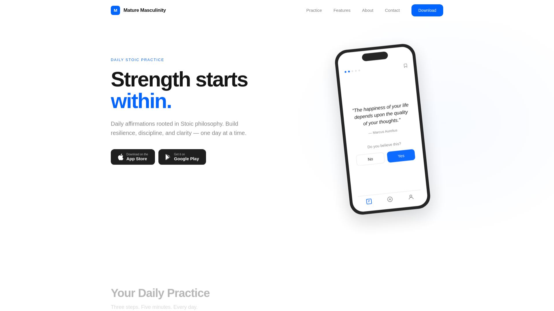 website screenshot of https://maturemasculinity.co.uk/