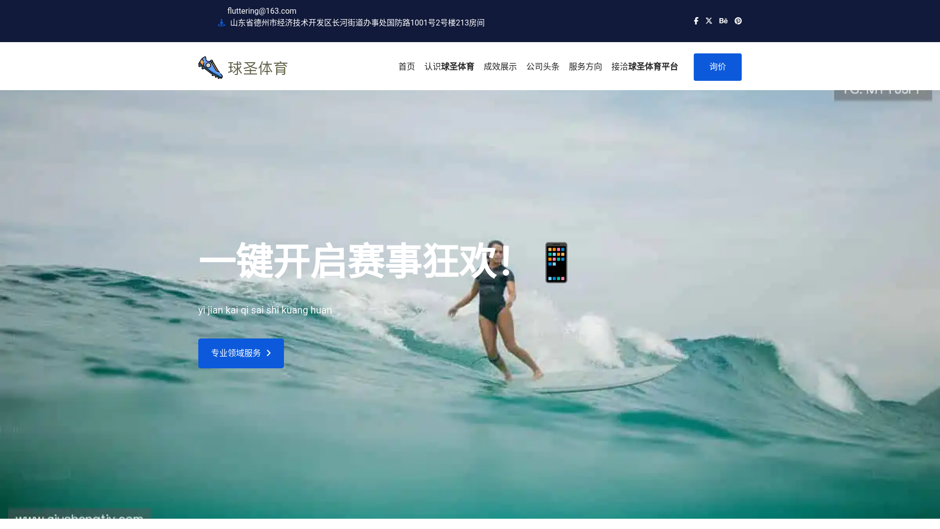 website screenshot of https://qiushengtiy.com/