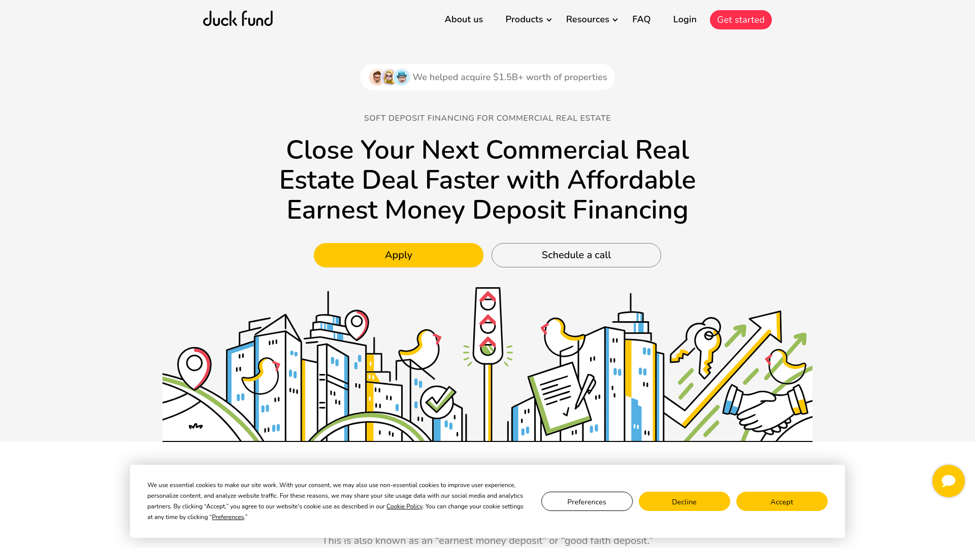 website screenshot of https://duckfundfinancepro.com/