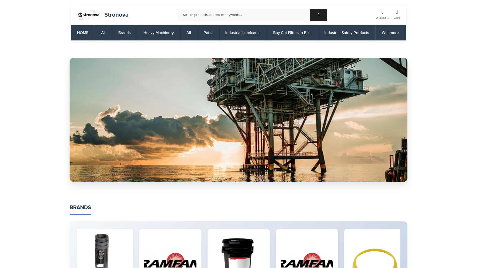 website screenshot of https://stronovaselect.com