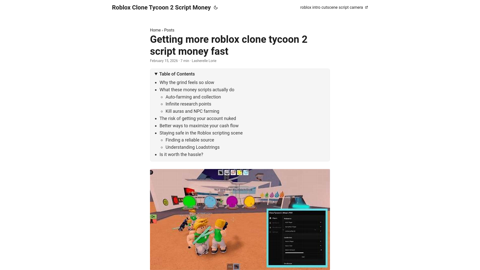 website screenshot of https://roblox-clone-tycoon-2-script-money.pages.dev/