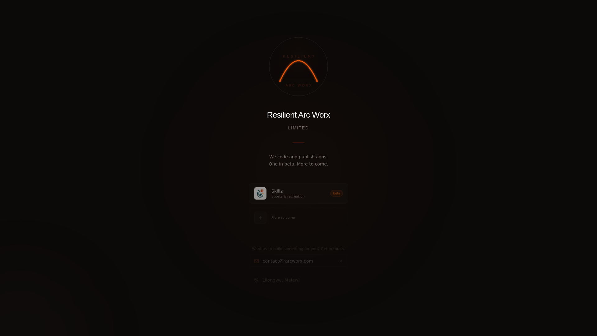 website screenshot of https://rarcworx-site.pages.dev/