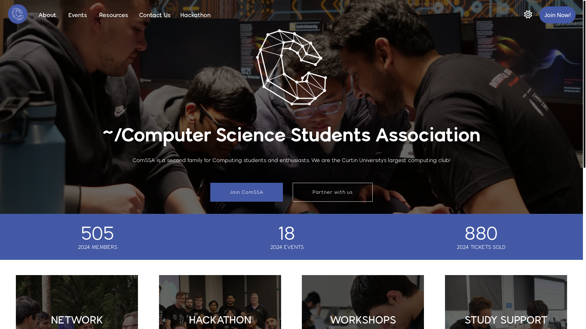 website screenshot of https://svelte-comssa-org-au.pages.dev/