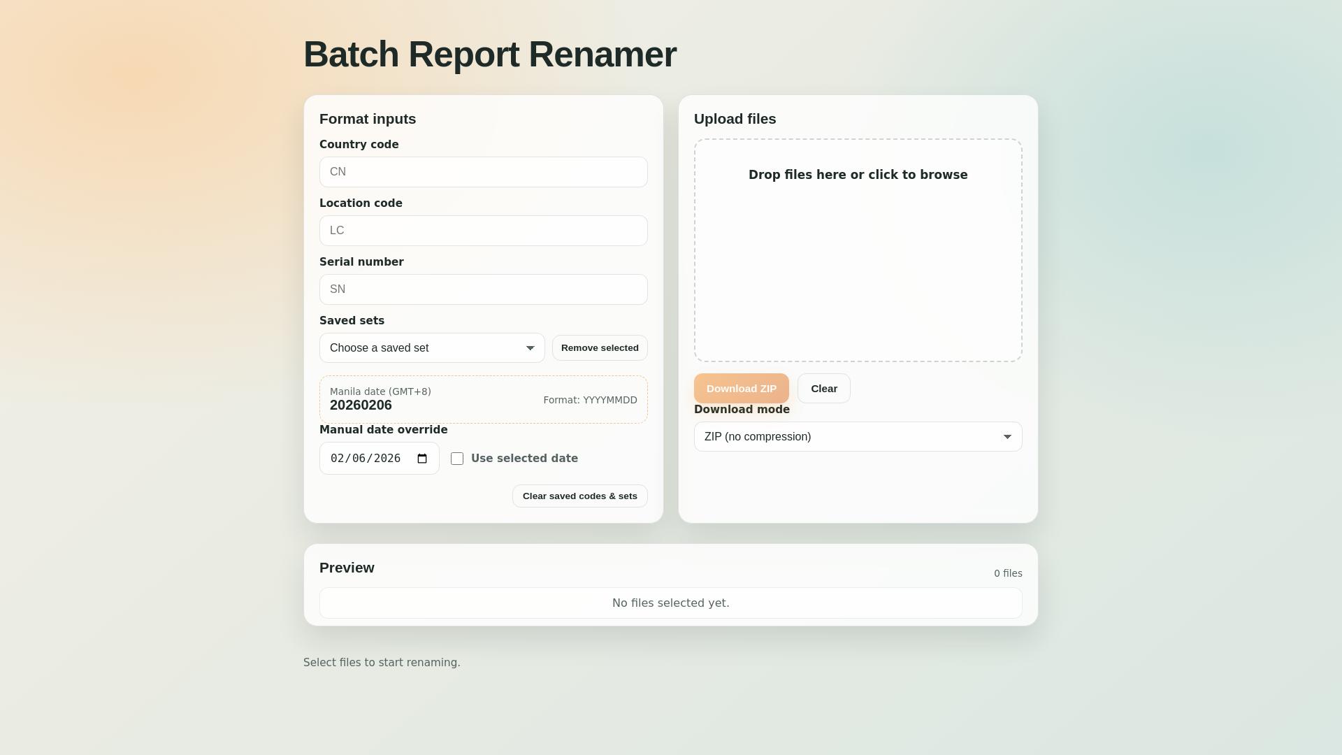 website screenshot of https://renamer-website.pages.dev/