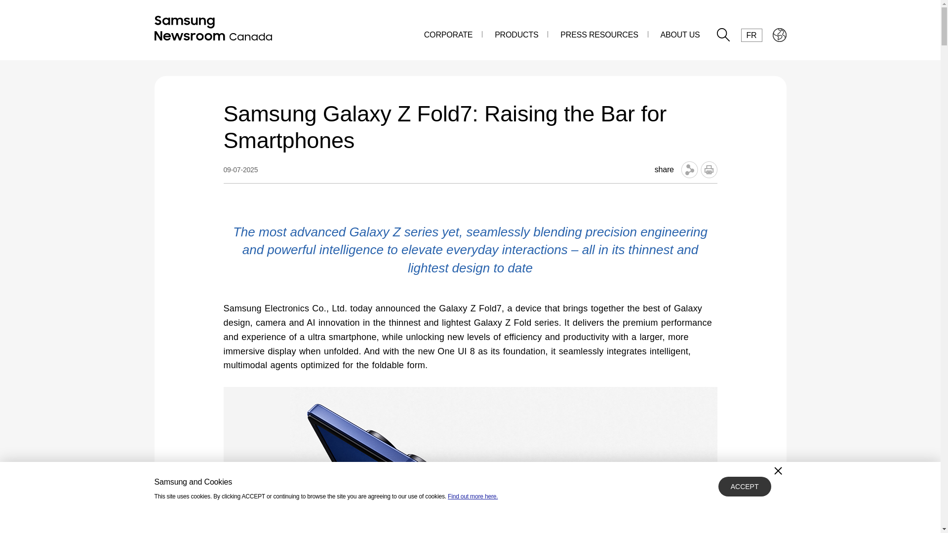 website screenshot of https://news.samsung.com/ca/samsung-galaxy-z-fold7-raising-the-bar-for-smartphones