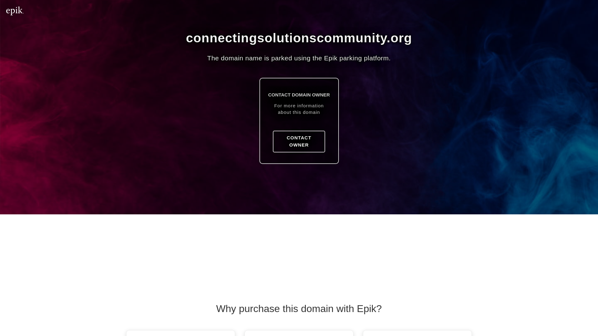website screenshot of https://connectingsolutionscommunity.org/
