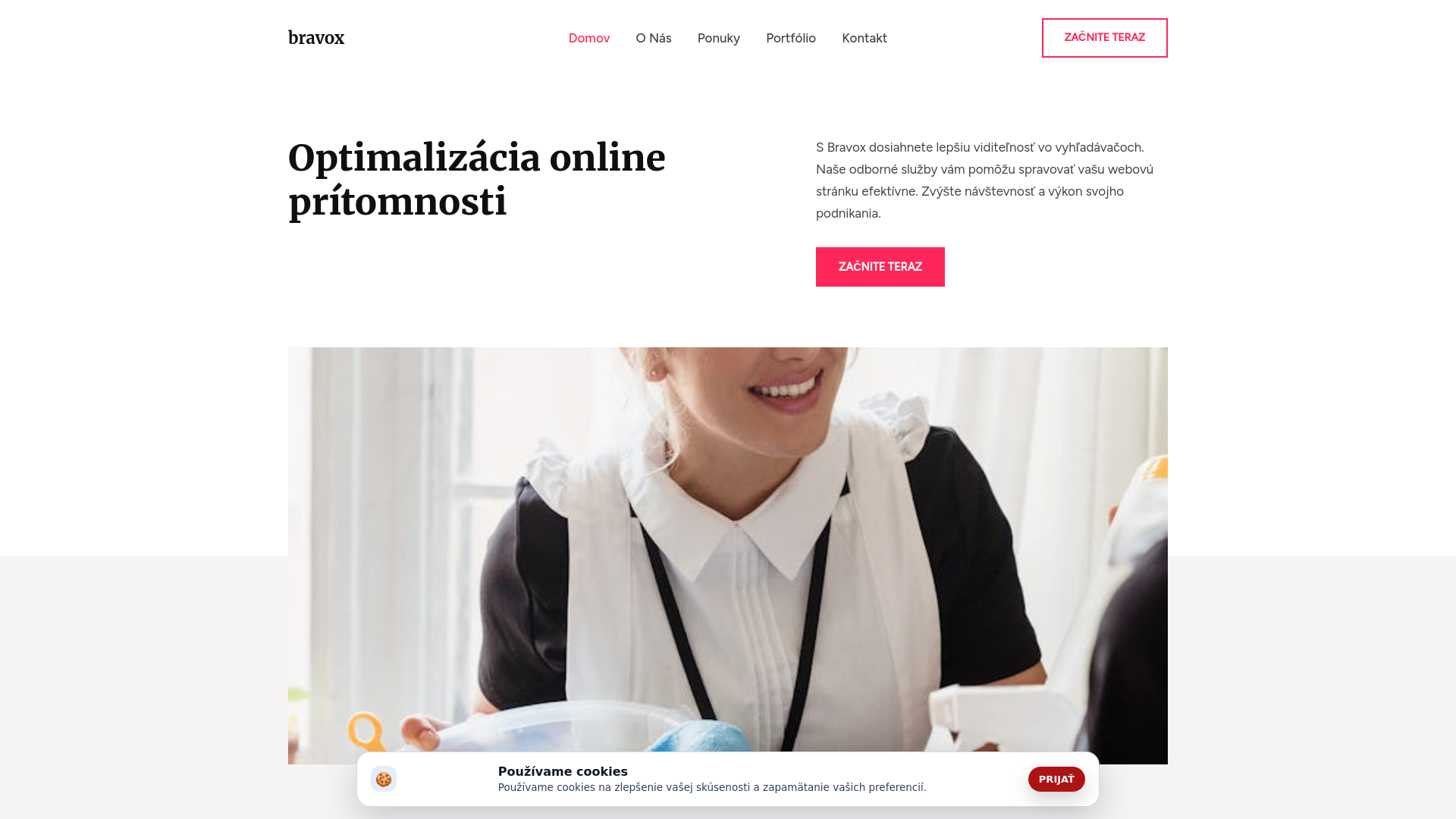 website screenshot of https://bravox.world/