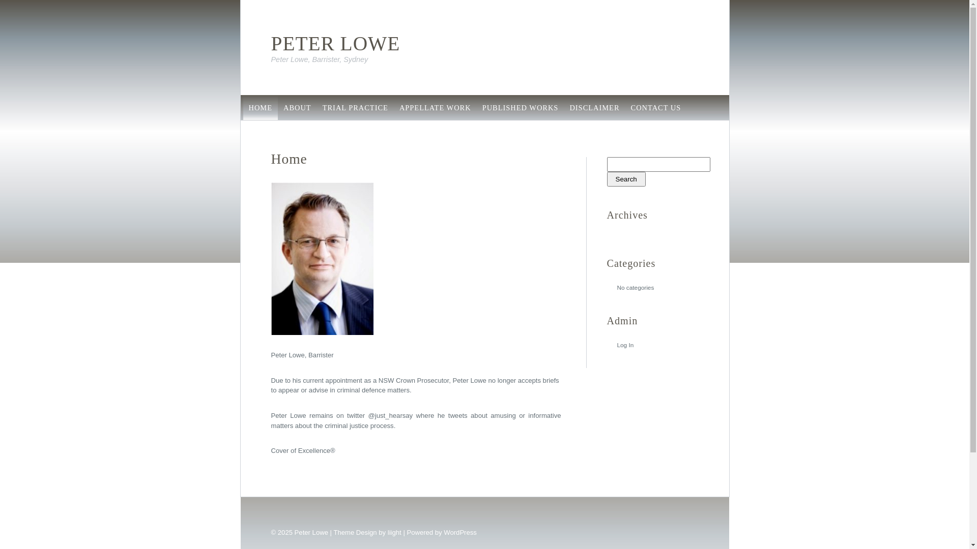 website screenshot of https://peterlowe.online/