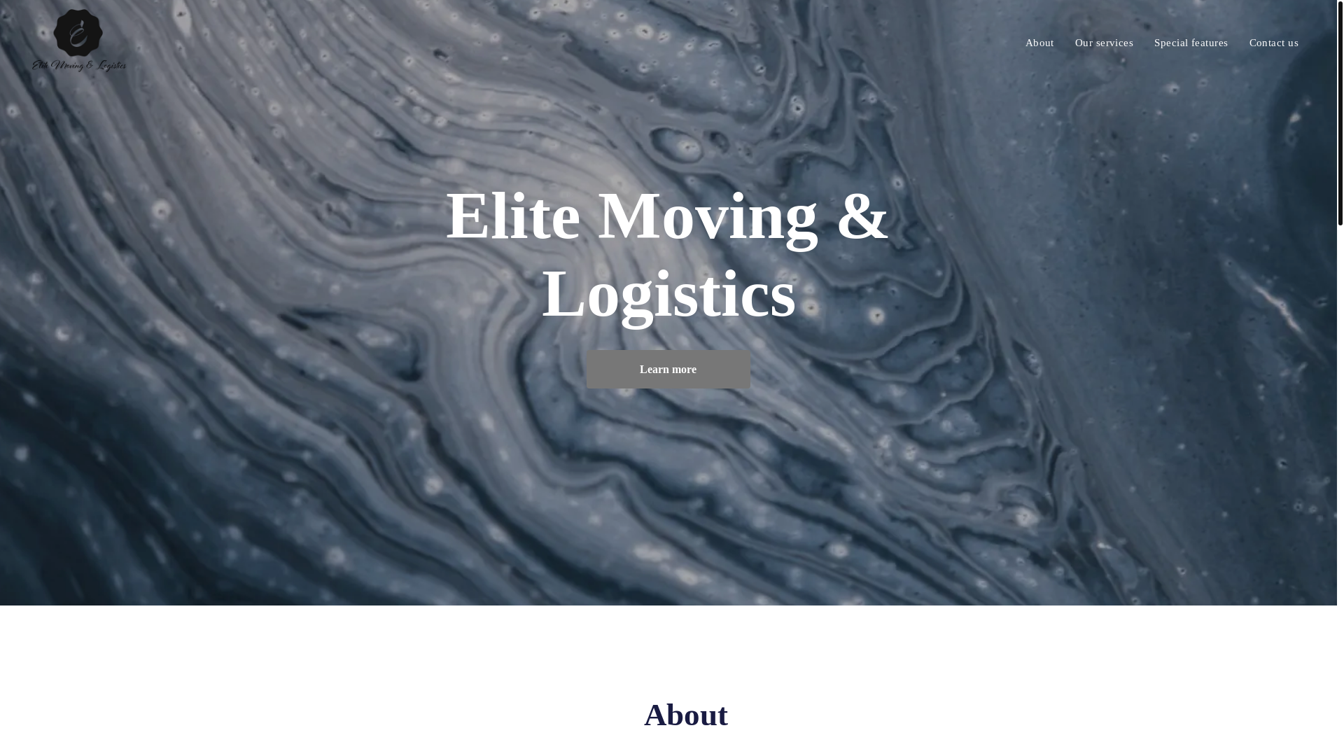 website screenshot of https://elitemovinglogistic.com/
