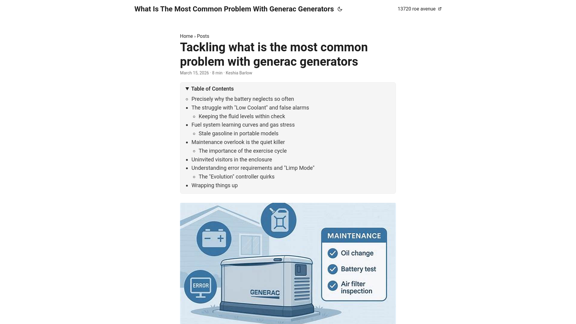 website screenshot of https://what-is-the-most-common-problem-with-generac-generators.pages.dev/