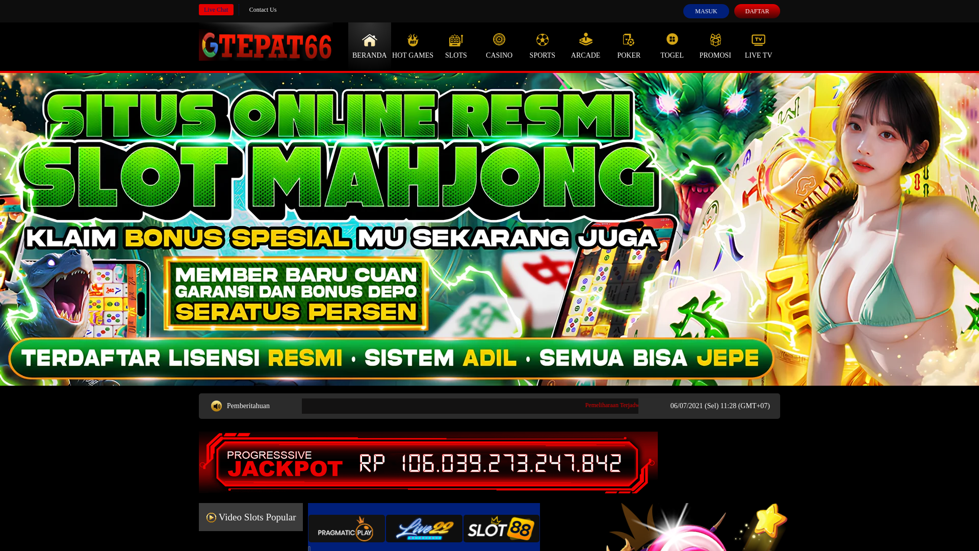 website screenshot of https://tepat66.com/