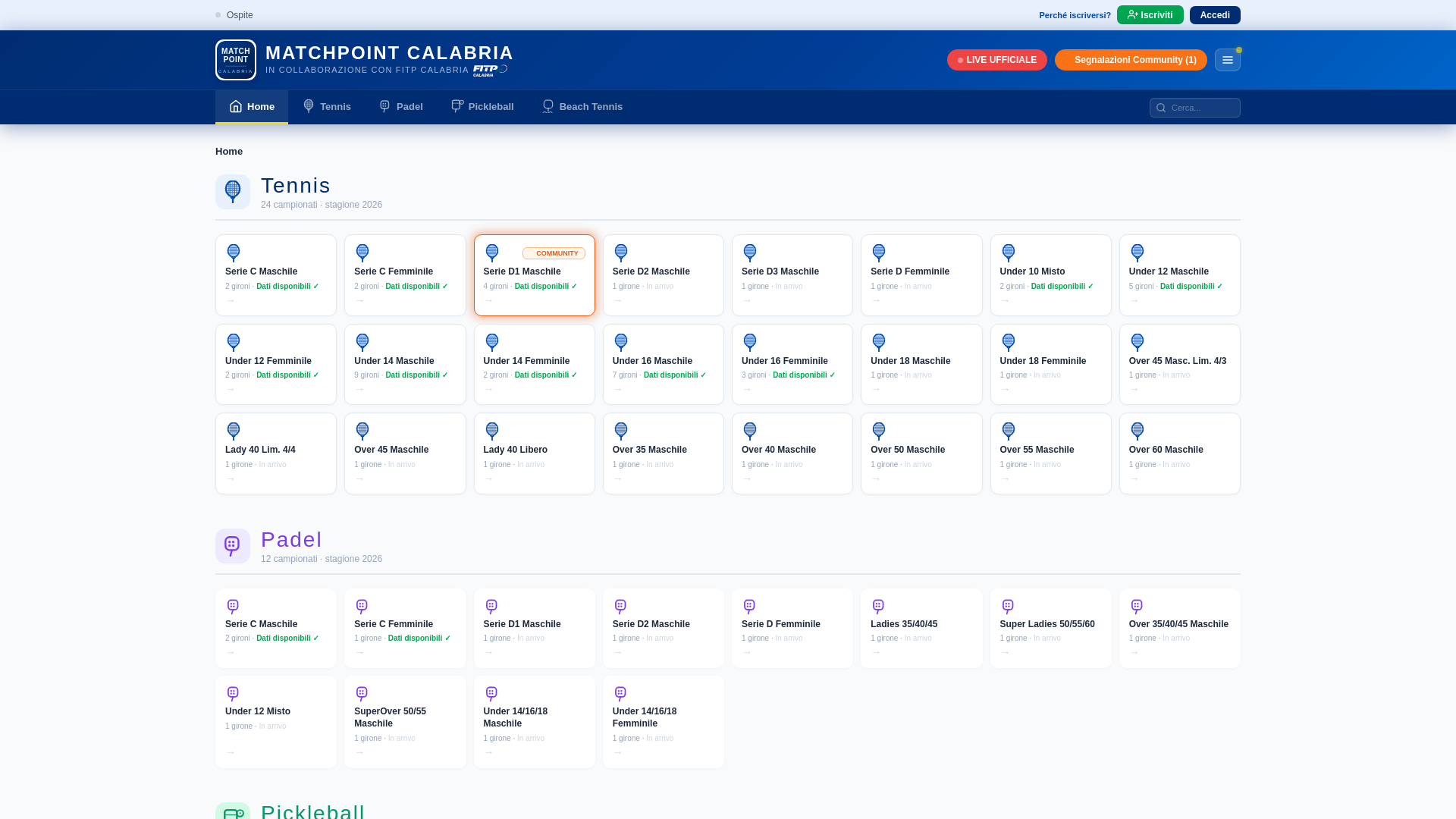 website screenshot of https://matchpointcalabria.pages.dev/