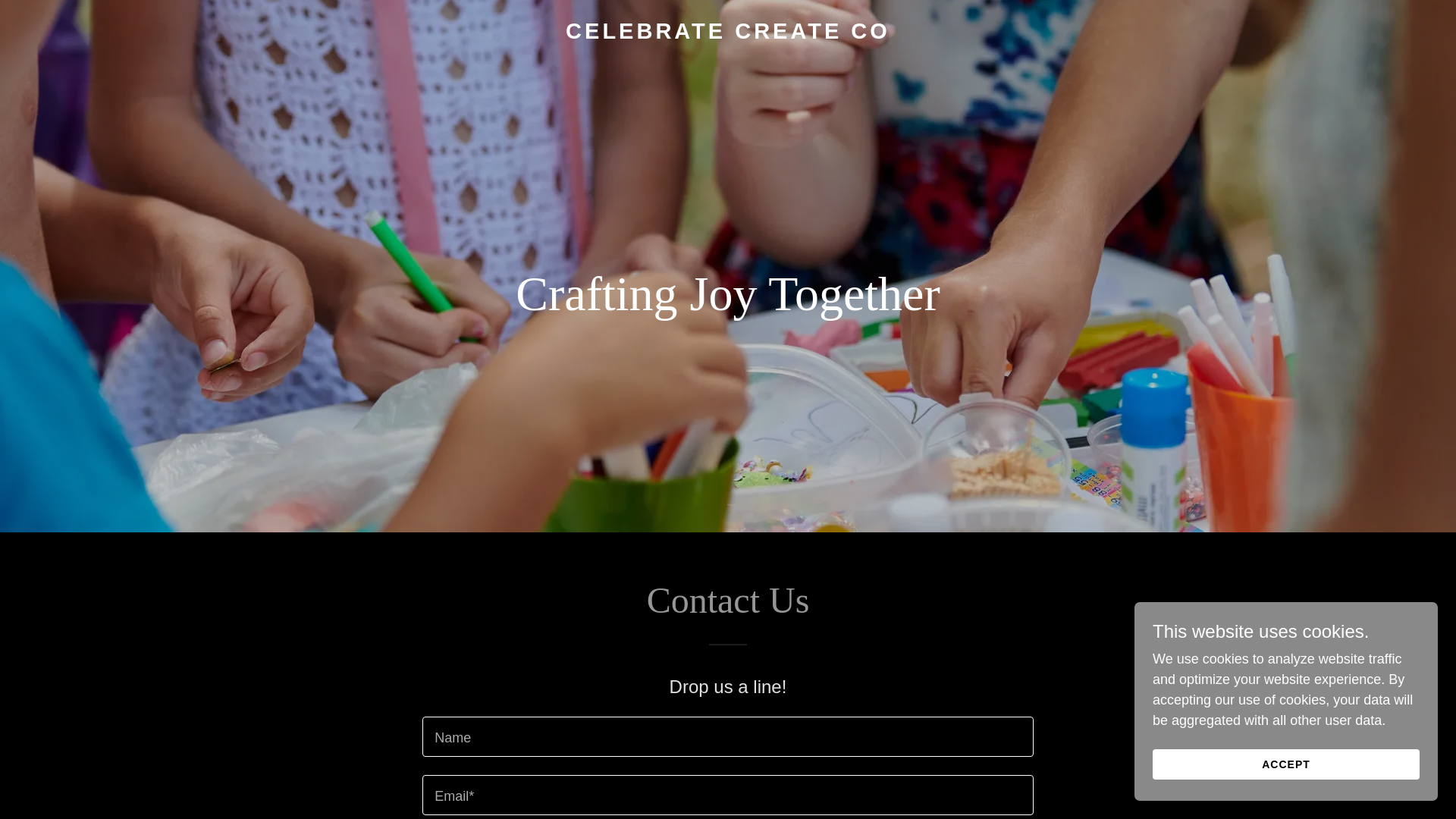 website screenshot of https://celebratecreateco.com.au/