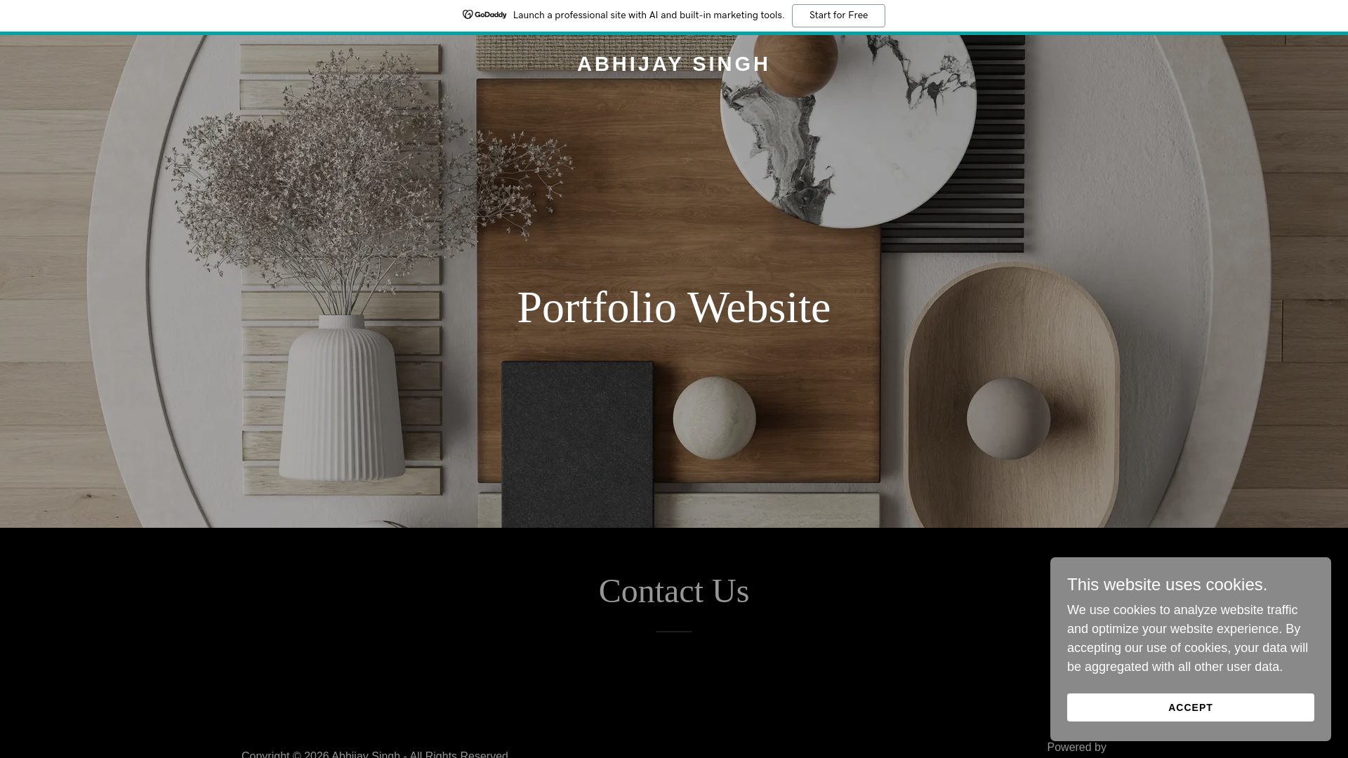 website screenshot of https://abhijaysingh.in/