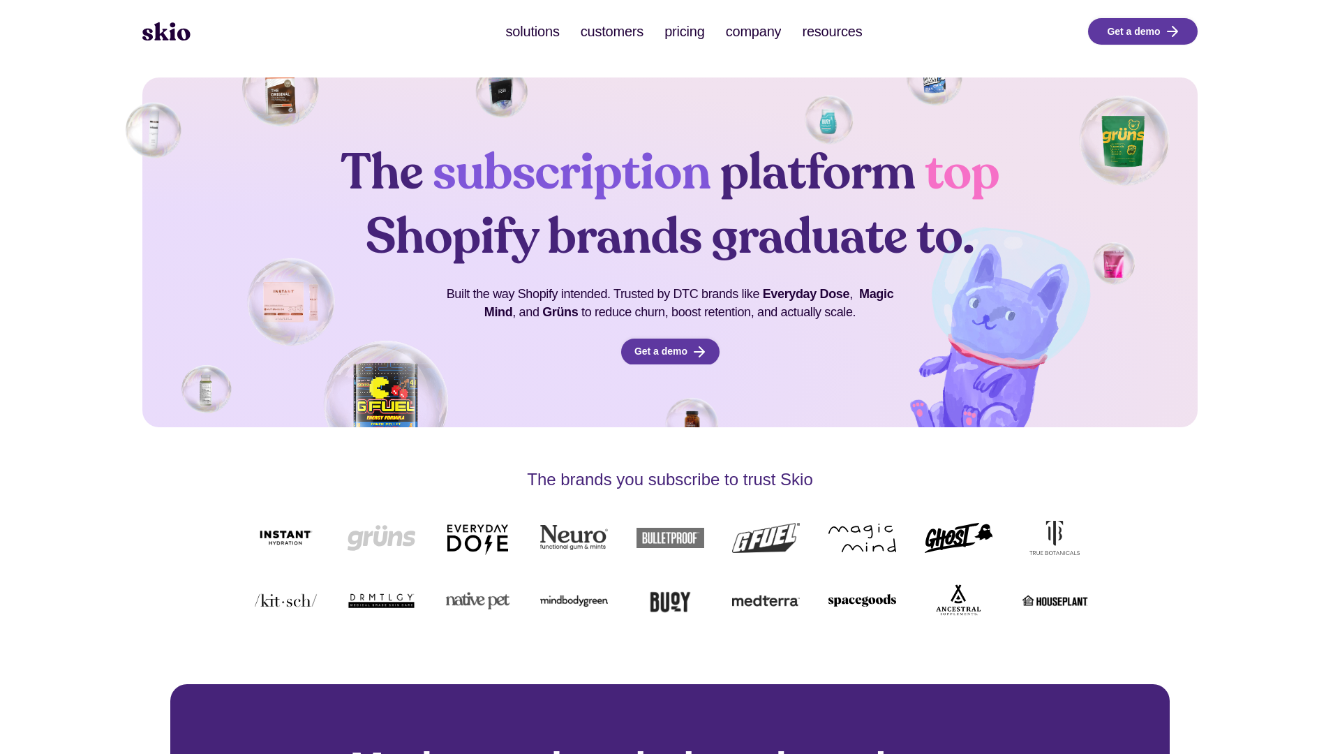 website screenshot of https://growskio.co/