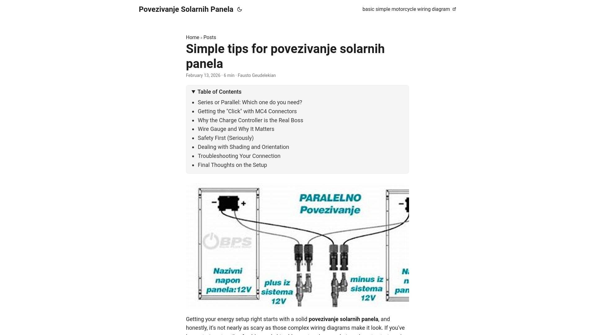 website screenshot of https://povezivanje-solarnih-panela.pages.dev/