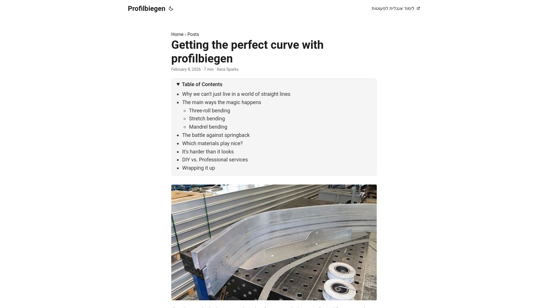 website screenshot of https://profilbiegen2.pages.dev/