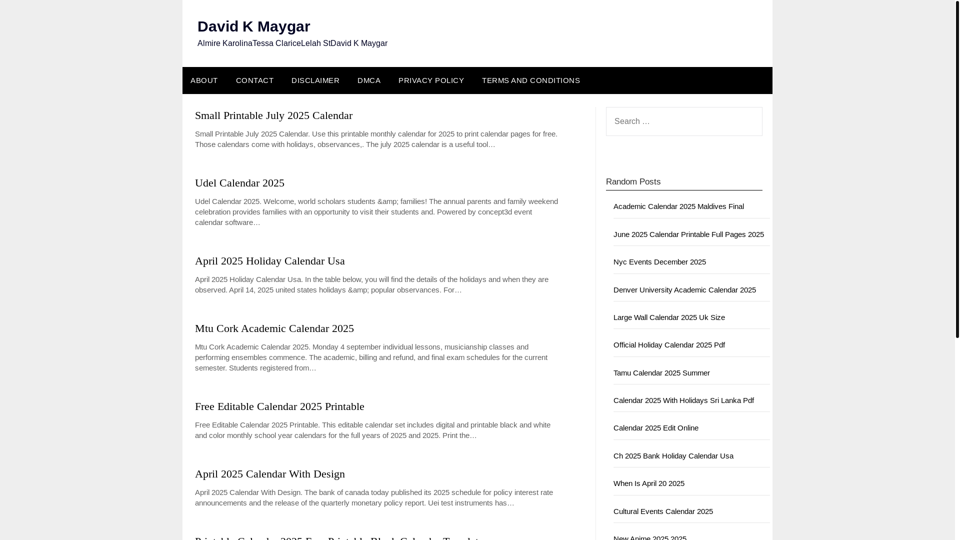 website screenshot of https://davidkmaygar.pages.dev/