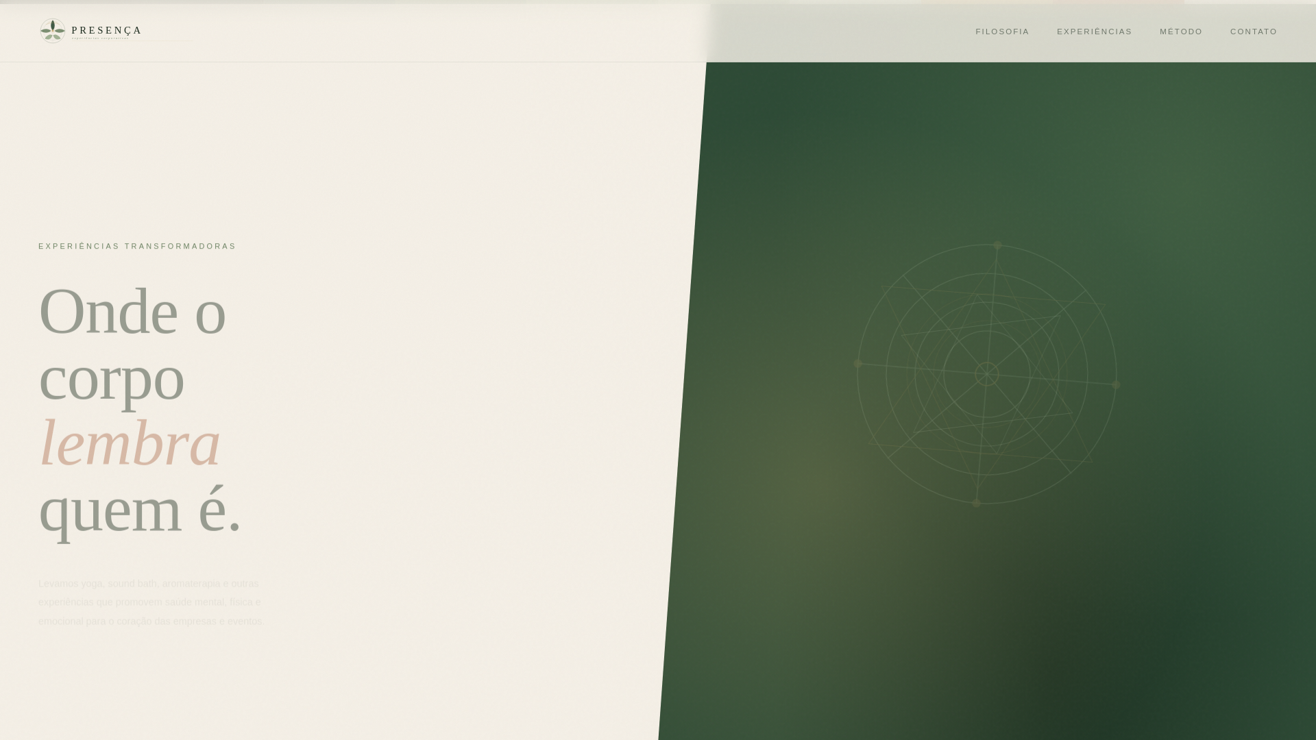 website screenshot of https://presenca.co