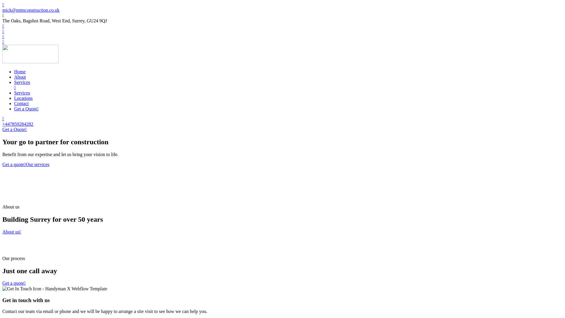 website screenshot of https://mtmconstruction.co.uk