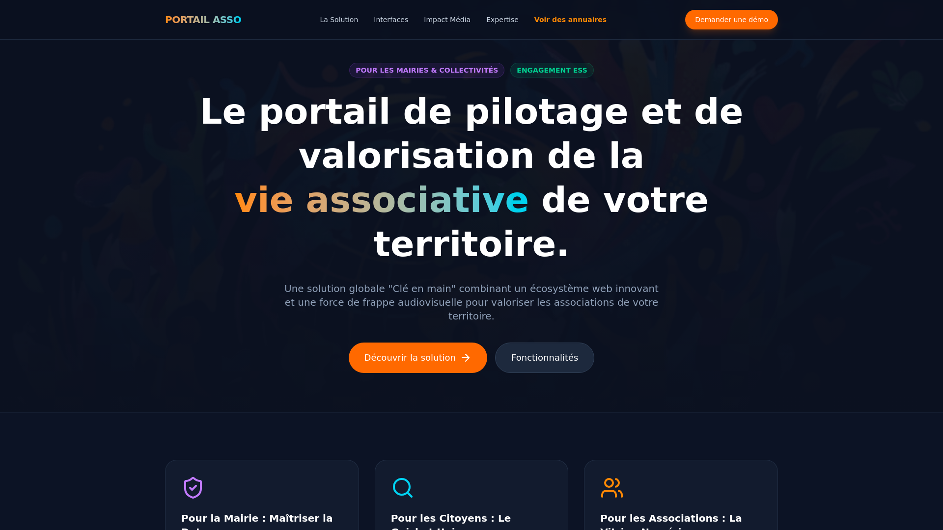 website screenshot of https://portail-asso.com/
