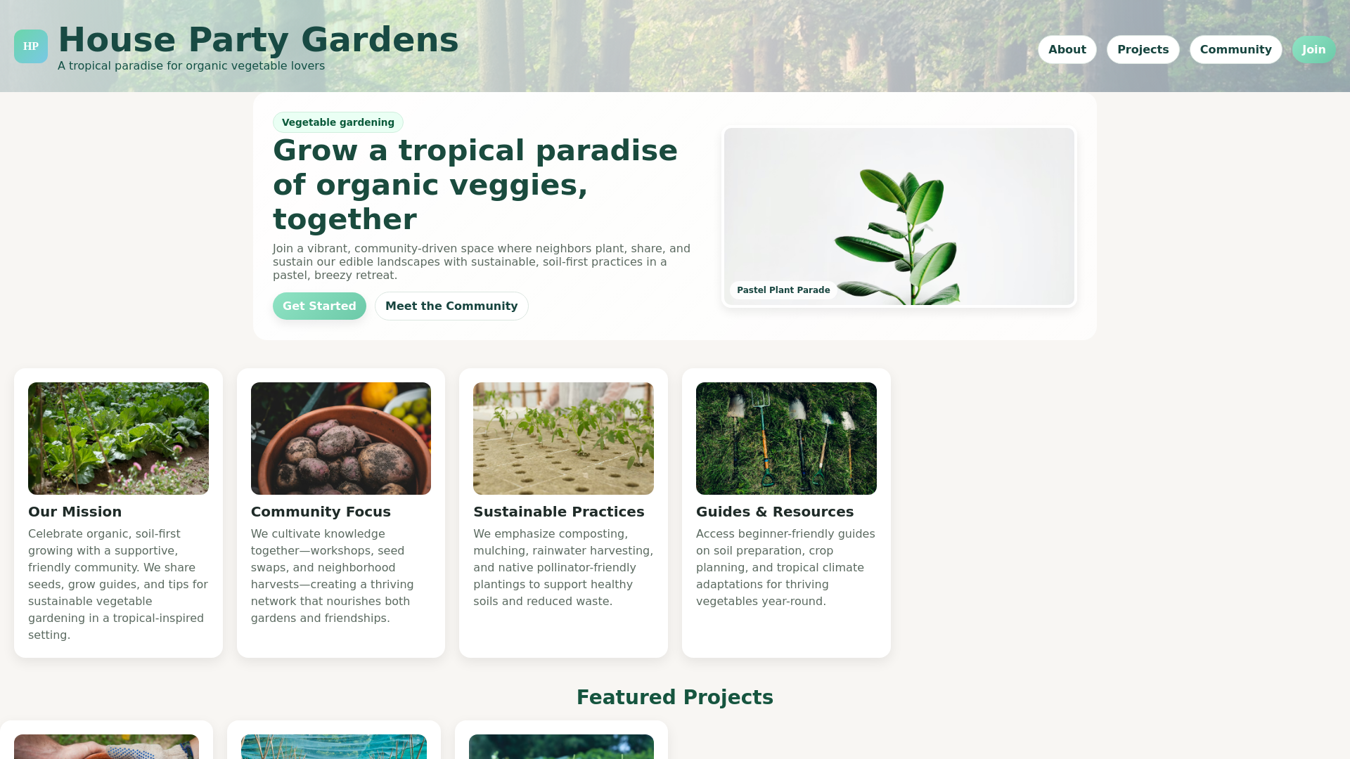 website screenshot of https://itshouseparty.com/