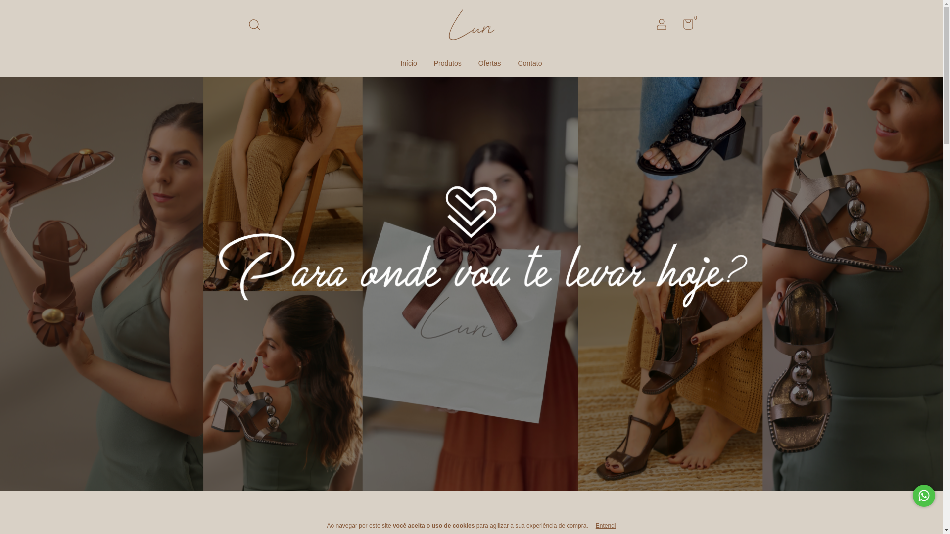 website screenshot of https://luricalcados.com.br/