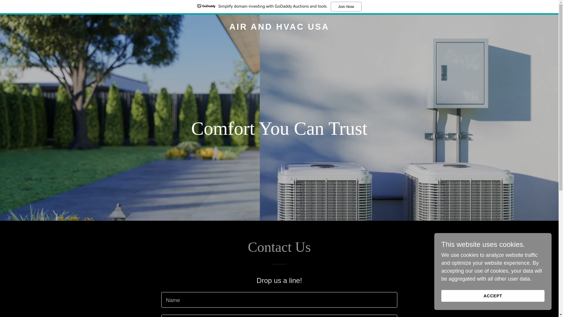 website screenshot of https://airandhvacusa.com/