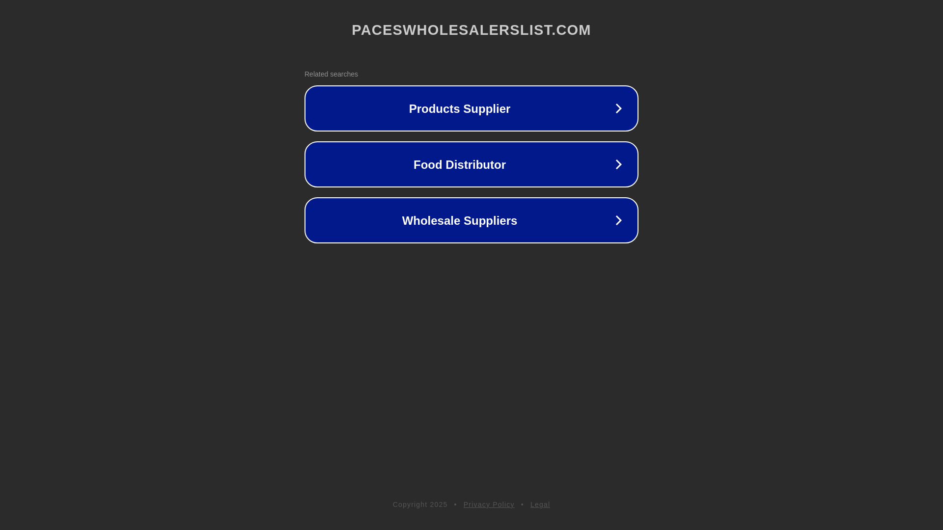 website screenshot of https://paceswholesalerslist.com/