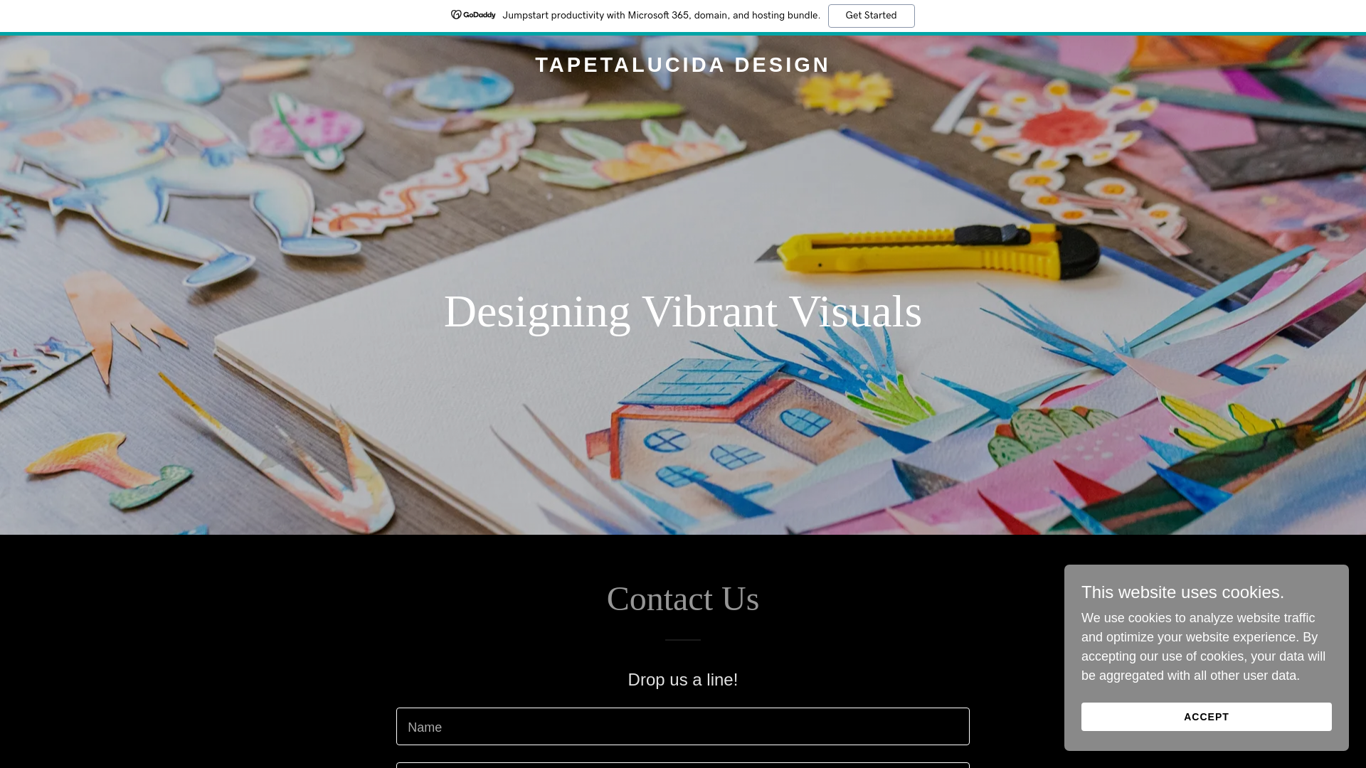 website screenshot of https://tapetalucida.xyz