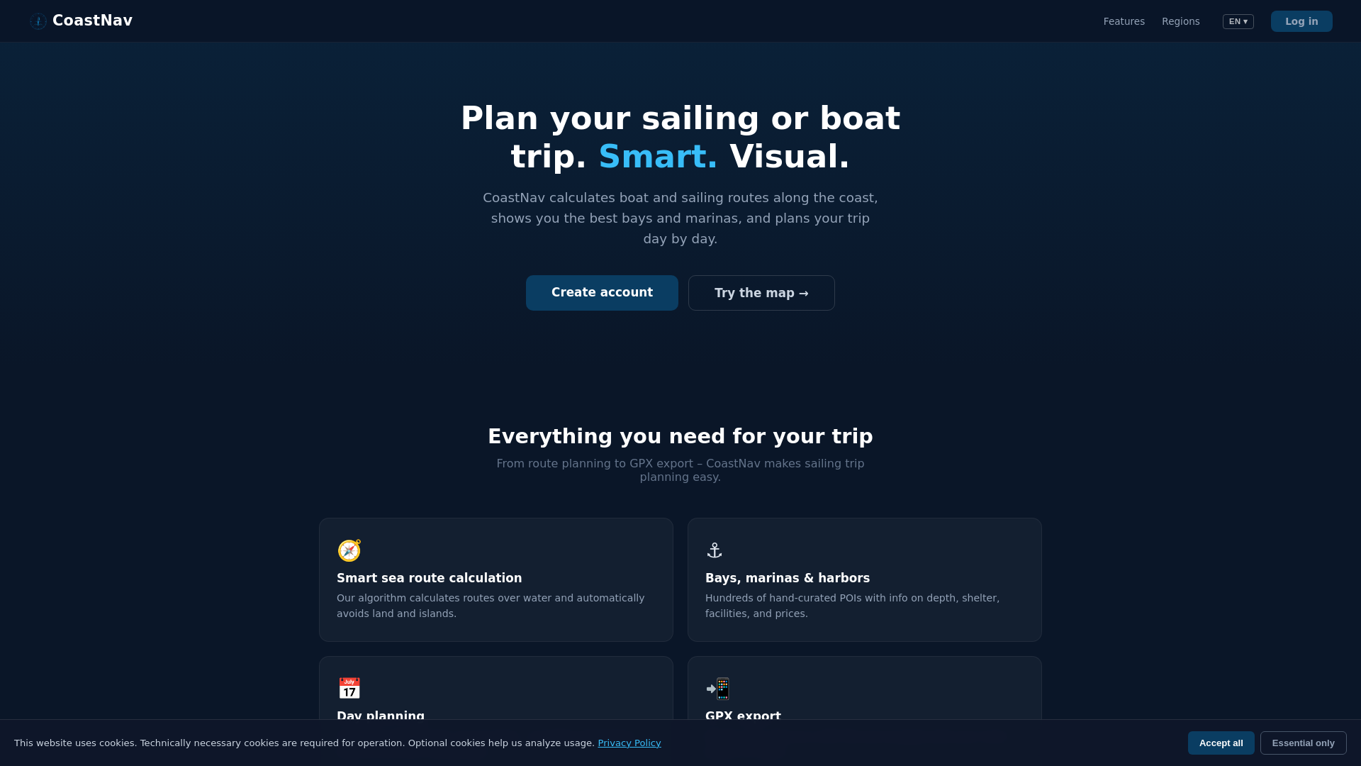 website screenshot of https://coastnav.pages.dev/