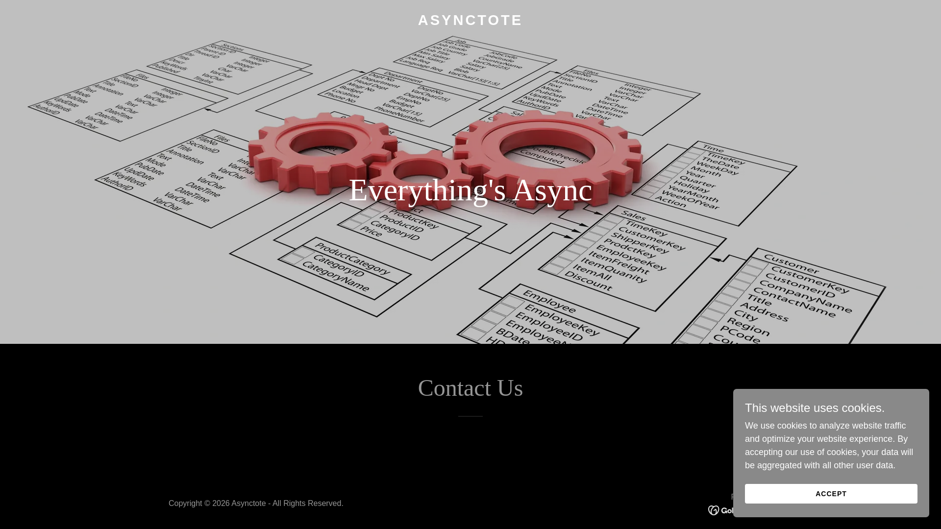 website screenshot of https://asynctote.com/