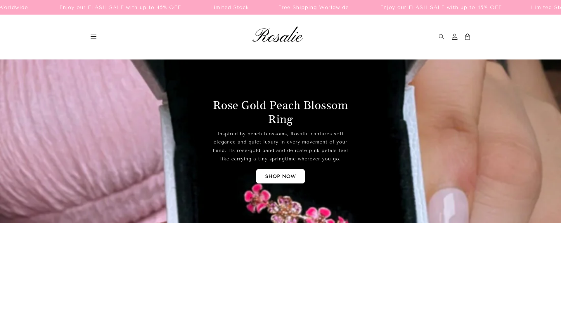 website screenshot of https://myrosalie.shop/
