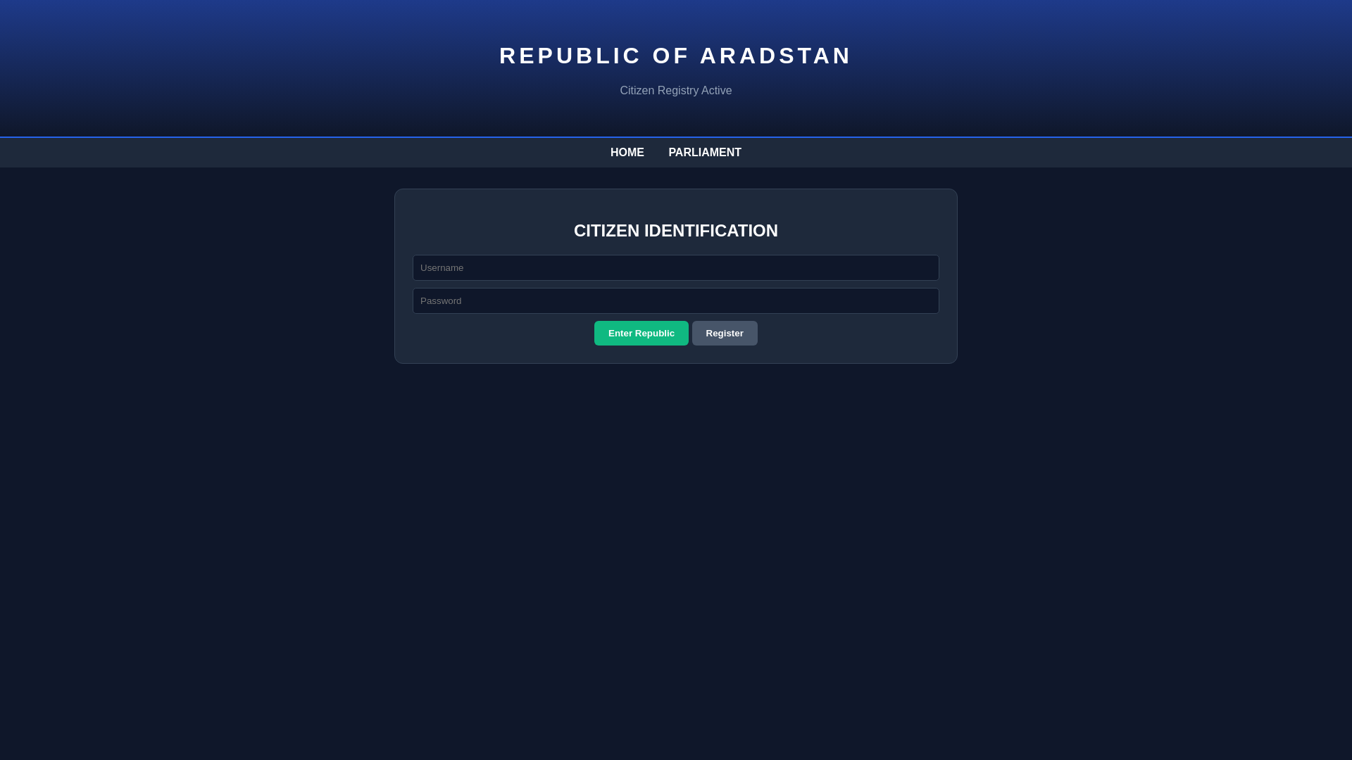 website screenshot of https://aradstan.xyz/