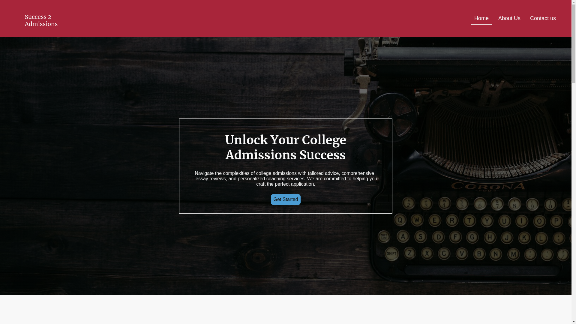 website screenshot of https://success2admissions.com/