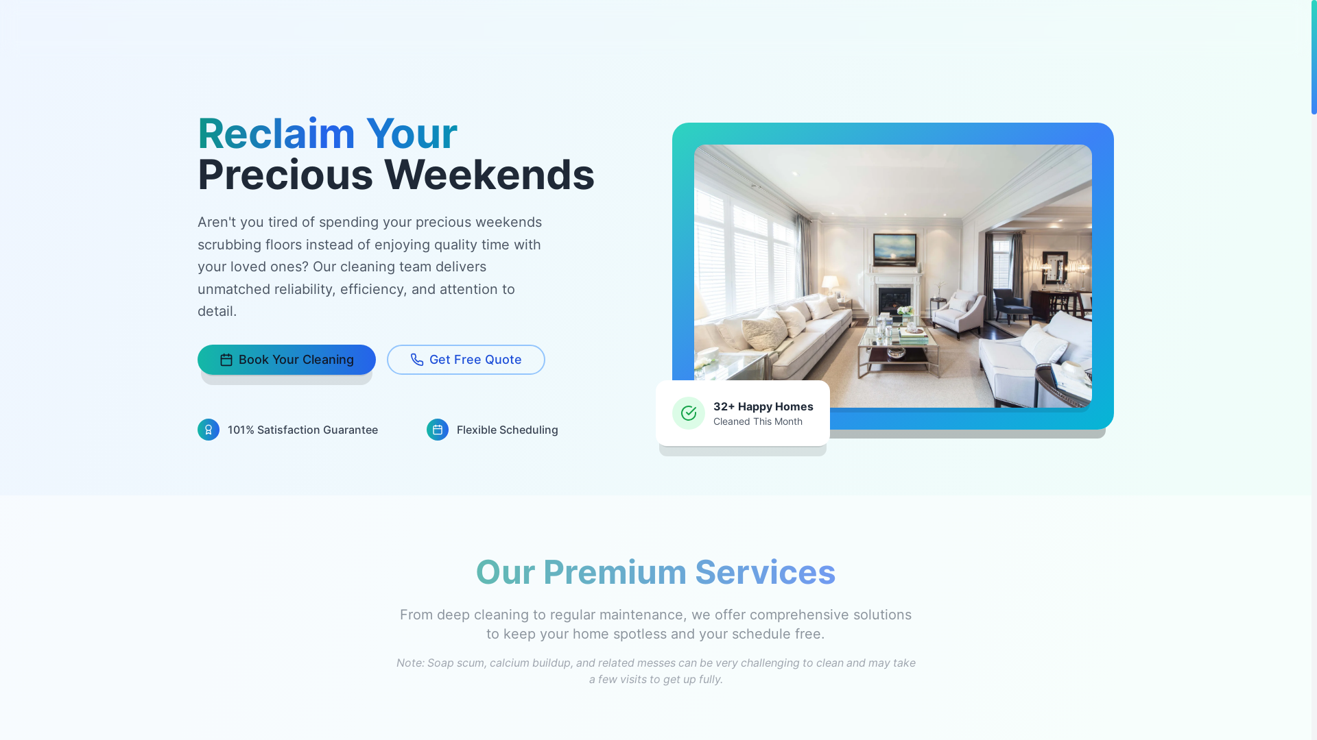 website screenshot of https://sparkleandshine.cloud/