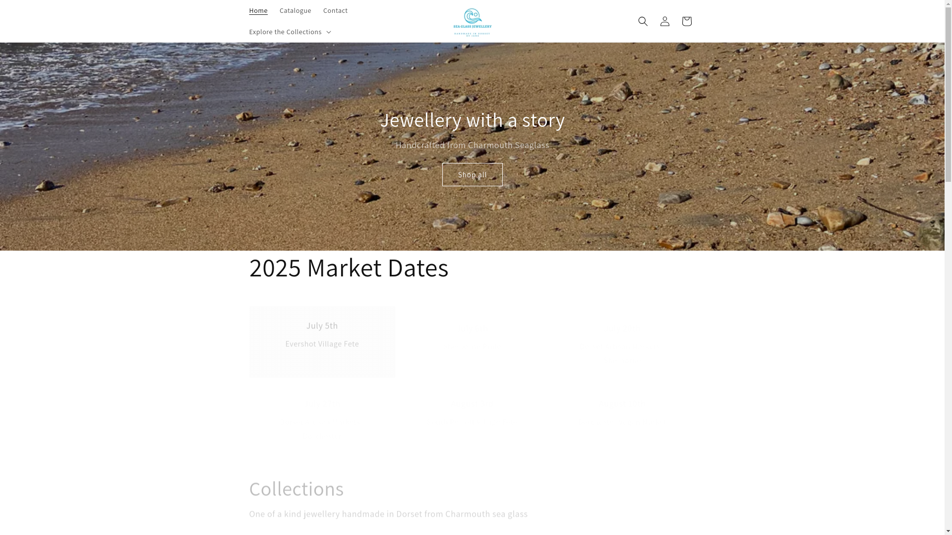 website screenshot of https://dorsetseaglassjewellery.com/