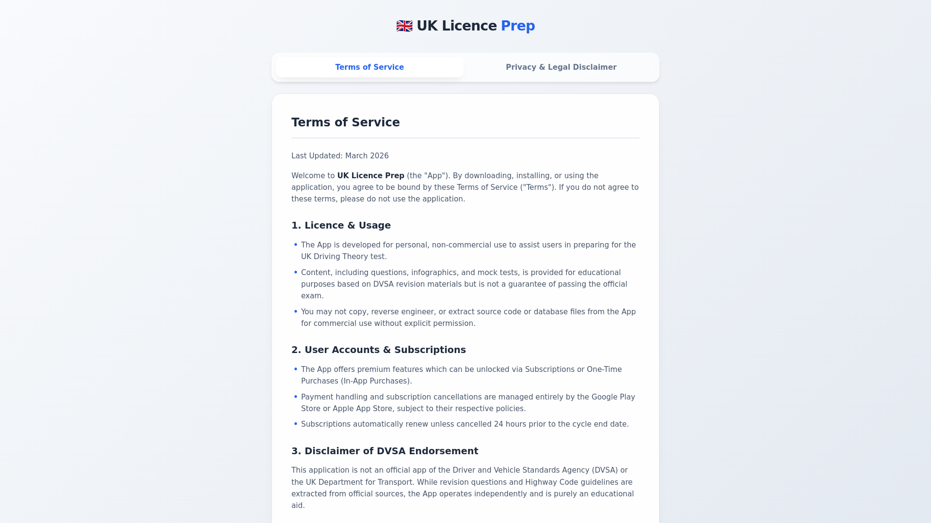 website screenshot of https://uklicence-legal.pages.dev/