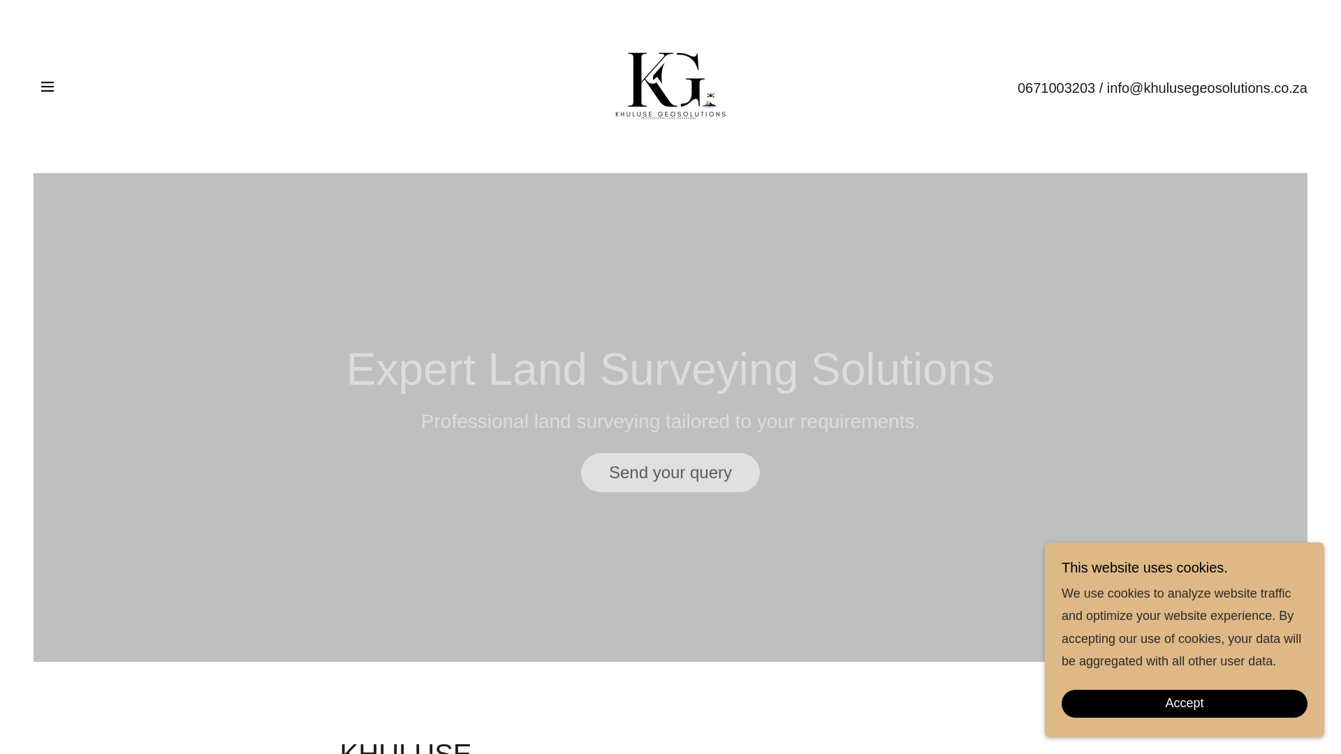website screenshot of https://khulusegeosolutions.co.za/