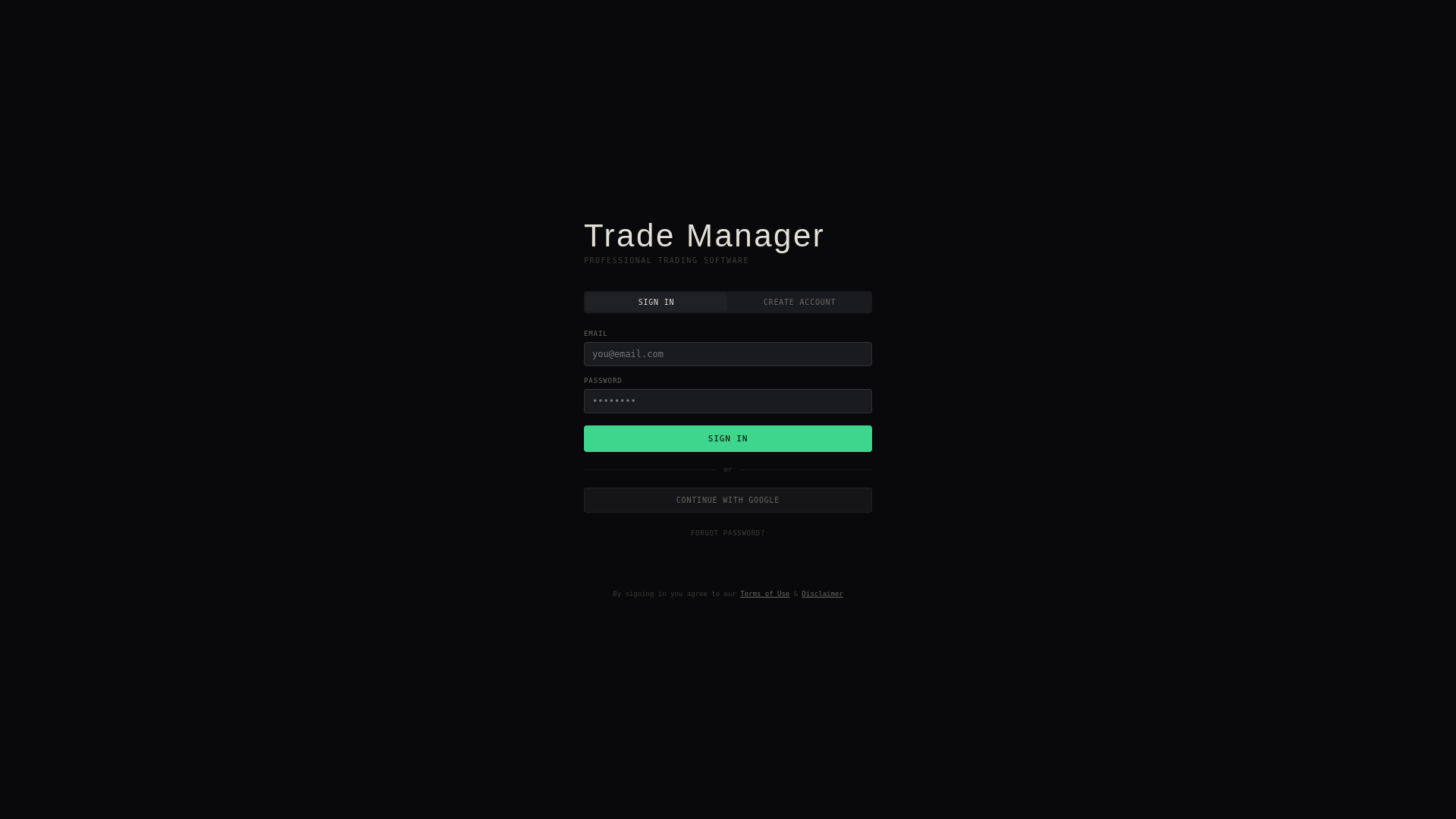 website screenshot of https://trademanagerapp.com/