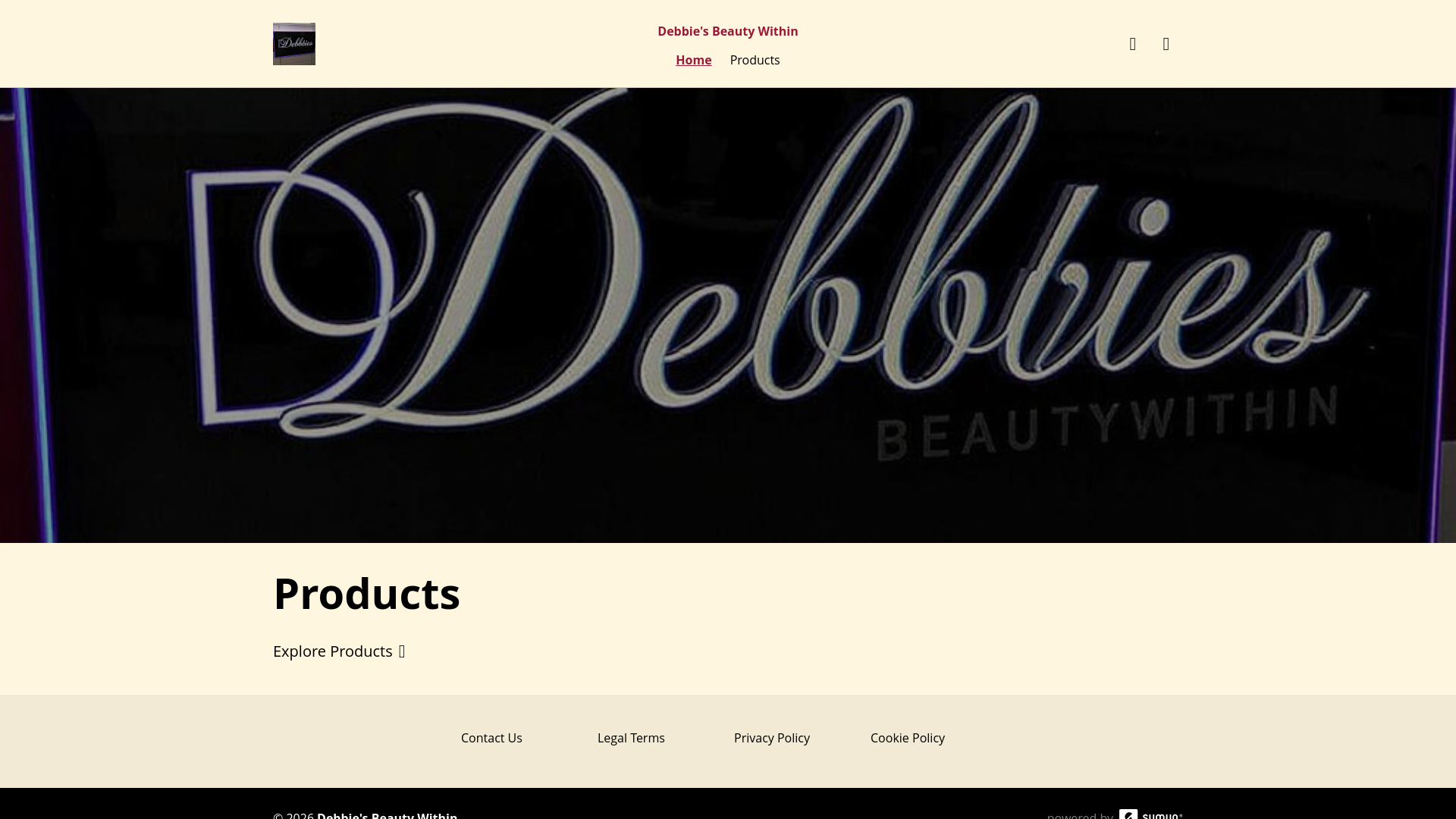 website screenshot of https://debbiesbeautywithin.co.uk/