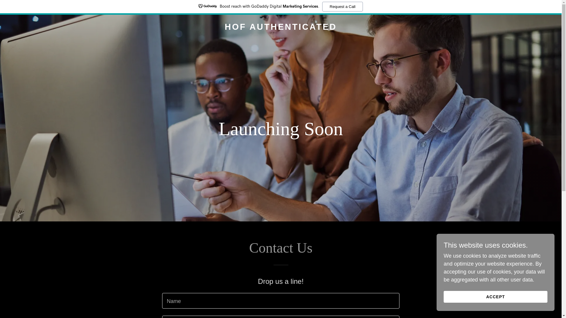 website screenshot of https://hofauthenticated.com/