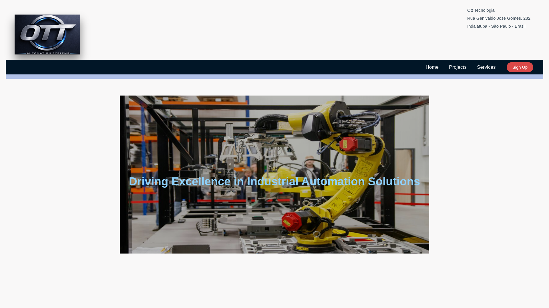 website screenshot of https://ottautomationsystems.com/