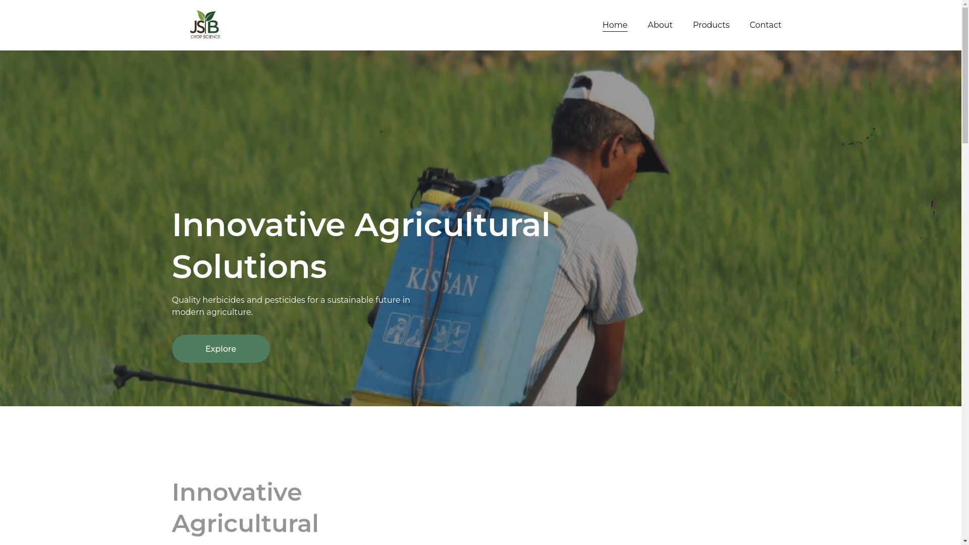 website screenshot of https://jsbcropscience.com/