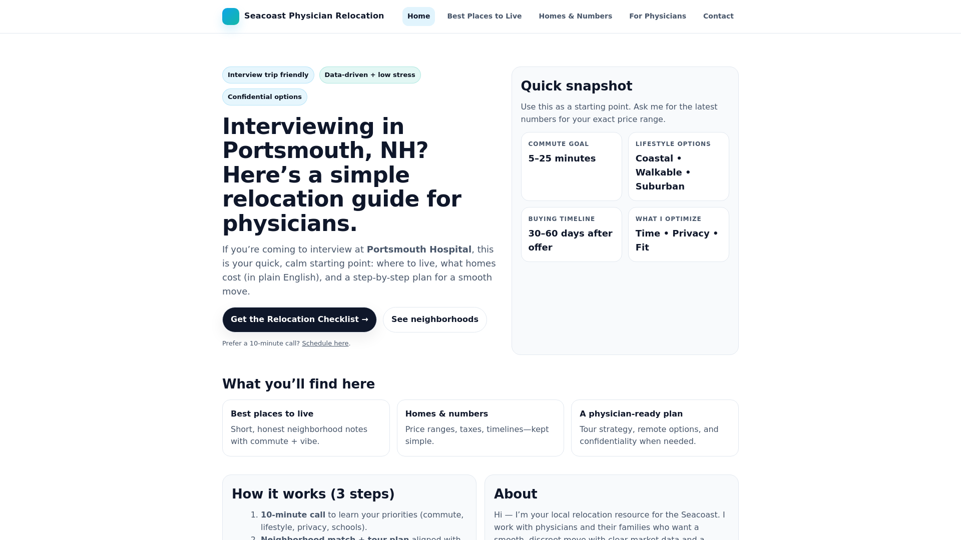 website screenshot of https://seacoastrelocation.com