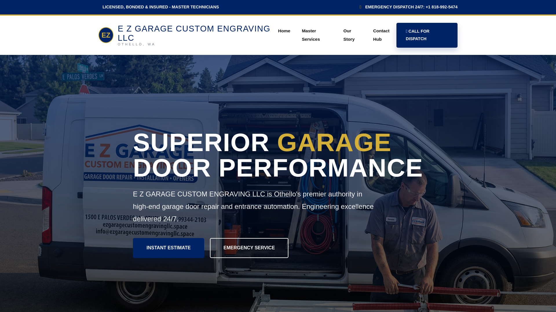 website screenshot of https://ezgaragecustomengravingllc.space
