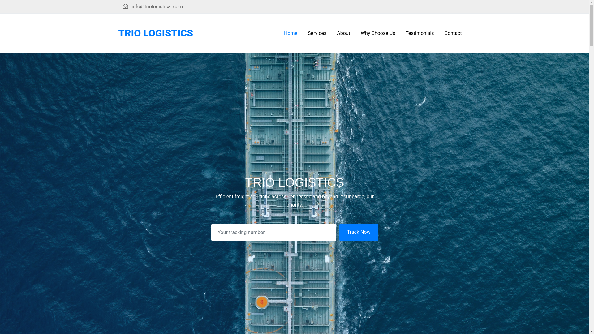 website screenshot of https://triologistical.pages.dev/