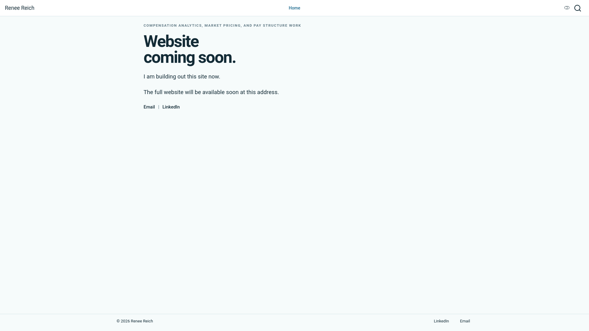 website screenshot of https://reneereich.com/