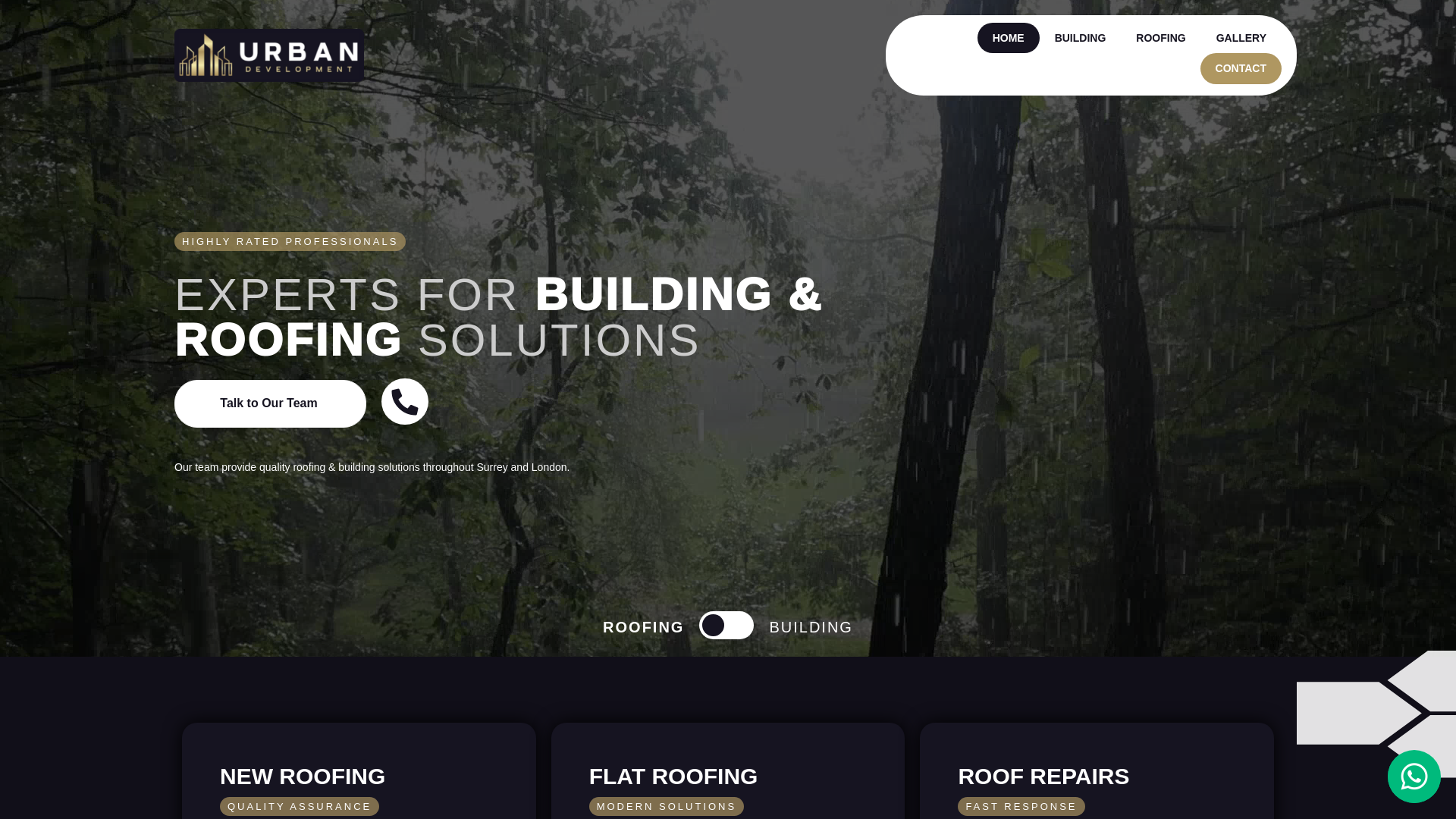 website screenshot of https://urbandevelopment.uk/