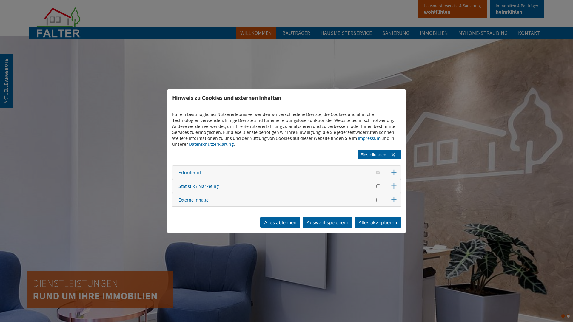 website screenshot of https://falter-elektrotechnik.de/